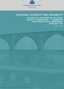 Collateral eligibility and availability - Follow-up to the report on "collateral eligibility requirements - a comparative study across speciFic ...