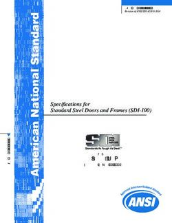 Steel Door Institute Approved August 22, 2017 - Specifications for Standard Steel Doors and Frames (SDI-100)