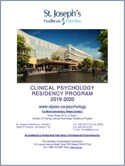 CLINICAL PSYCHOLOGY RESIDENCY PROGRAM 2019-2020 - St ...