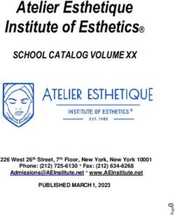 Atelier Esthetique Institute of Esthetics - SCHOOL CATALOG VOLUME XX - PUBLISHED MARCH 1, 2023