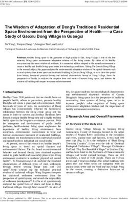 The Wisdom of Adaptation of Dong's Traditional Residential Space Environment from the Perspective of Health-a Case Study of Gaoxiu Dong Village ...