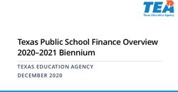 Texas Public School Finance Overview 2020-2021 Biennium - TEXAS EDUCATION AGENCY DECEMBER 2020 - Texas Education ...