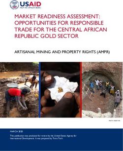 MARKET READINESS ASSESSMENT: OPPORTUNITIES FOR RESPONSIBLE TRADE FOR THE CENTRAL AFRICAN REPUBLIC GOLD SECTOR