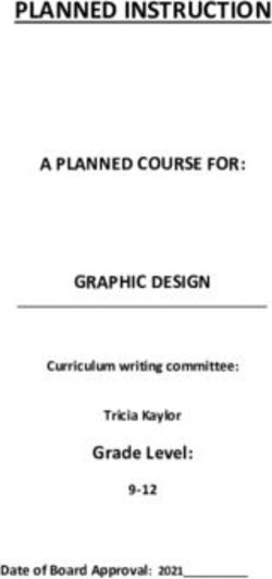 PLANNED INSTRUCTION A PLANNED COURSE FOR: GRAPHIC DESIGN - Grade Level: Tricia Kaylor