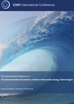 The International Conference on - The Environmental Interactions of Marine Renewable Energy Technologies - University of the Highlands and Islands