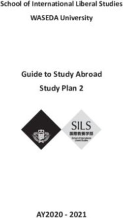 Guide to Study Abroad Study Plan 2 - School of International Liberal Studies WASEDA University