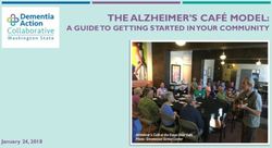 THE ALZHEIMER'S CAFÉ MODEL: A GUIDE TO GETTING STARTED IN YOUR COMMUNITY - January 24, 2018