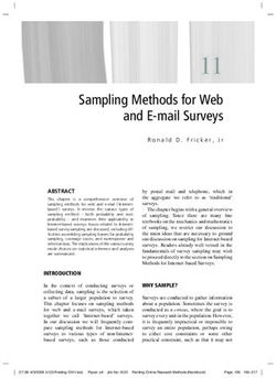 11 Sampling Methods for Web and E-mail Surveys
