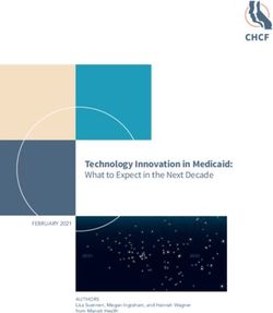 Technology Innovation in Medicaid: What to Expect in the Next Decade FEBRUARY 2021 - California Health Care ...