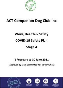 ACT Companion Dog Club Inc - Work, Health & Safety COVID-19 Safety Plan Stage 4 1 February to 30 June 2021