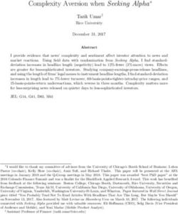 Complexity Aversion when Seeking Alpha - Tarik Umar Rice University - American Economic ...