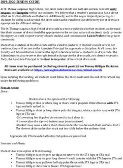 2019-2020 DRESS CODE - St. Thomas Aquinas High School