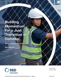Building Momentum for a Just Transition in Canada: IISD REPORT Perspectives from civil society