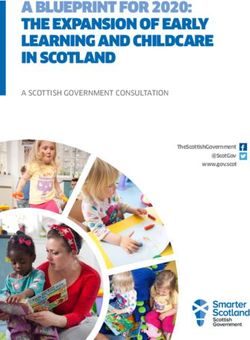 A BLUEPRINT FOR 2020: THE EXPANSION OF EARLY LEARNING AND CHILDCARE IN SCOTLAND - A SCOTTISH GOVERNMENT CONSULTATION