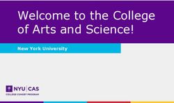 Welcome to the College of Arts and Science! - New York University - NYU CAS
