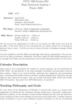 STAT 1000 Section D01 Basic Statistical Analysis 1 Winter 2020
