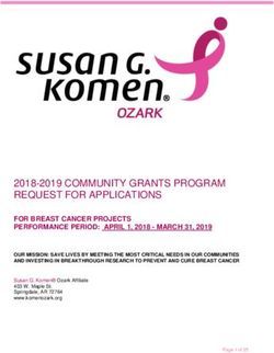 2018-2019 COMMUNITY GRANTS PROGRAM REQUEST FOR APPLICATIONS - Komen Ozark