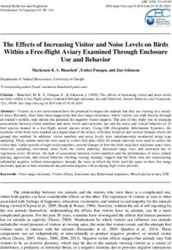 The Effects of Increasing Visitor and Noise Levels on Birds Within a Free-flight Aviary Examined Through Enclosure Use and Behavior - Animal ...