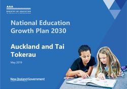 National Education Growth Plan 2030 Auckland and Tai Tokerau - May 2019
