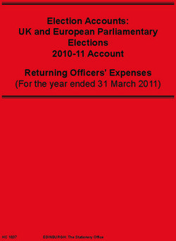 Election Accounts: UK and European Parliamentary Elections 2010-11 Account Returning Officers' Expenses - (For the year ended 31 March 2011)