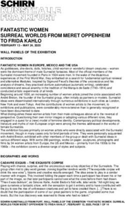 FANTASTIC WOMEN SURREAL WORLDS FROM MERET OPPENHEIM TO FRIDA KAHLO - Schirn