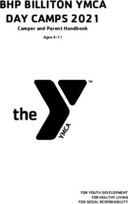 BHP BILLITON YMCA DAY CAMPS 2021 - Camper and Parent Handbook
