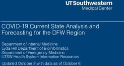 COVID-19 Current State Analysis and Forecasting for the DFW Region - Department of Internal Medicine Lyda Hill Department of Bioinformatics ...