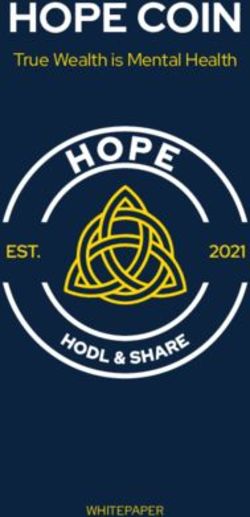 HOPE COIN True Wealth is Mental Health - WHITEPAPER