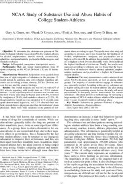 NCAA Study of Substance Use and Abuse Habits of College Student-Athletes
