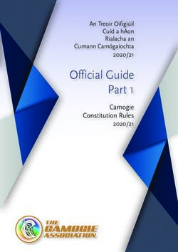 Official Guide Camogie Constitution Rules 2020/21 - An Treoir Oifigiúil Cuid a hAon Rialacha an Cumann Camógaíochta 2020/21 - The Camogie Association