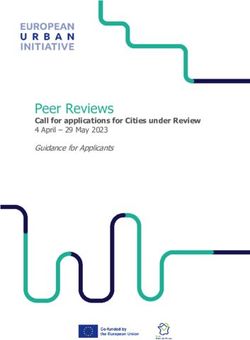 Peer Reviews Call for applications for Cities under Review 4 April - 29 May 2023 Guidance for Applicants