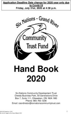 Hand Book 2020 - Six Nations Community Trust