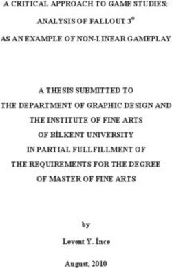 A CRITICAL APPROACH TO GAME STUDIES: ANALYSIS OF FALLOUT 3 AS AN EXAMPLE OF NON-LINEAR GAMEPLAY A THESIS SUBMITTED TO THE DEPARTMENT OF GRAPHIC ...