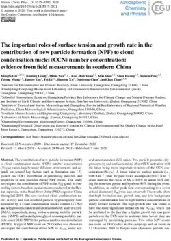 The important roles of surface tension and growth rate in the contribution of new particle formation (NPF) to cloud condensation nuclei (CCN) ...