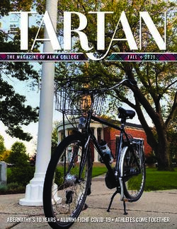 ABERNATHY'S 10 YEARS ALUMNI FIGHT COVID-19 ATHLETES COME TOGETHER - THE MAGAZINE OF ALMA COLLEGE FALL 2020