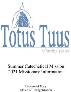 Summer Catechetical Mission 2021 Missionary Information - Diocese of Gary Office of Evangelization