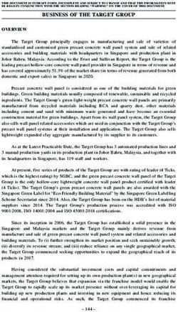 BUSINESS OF THE TARGET GROUP - HKEX :: HKEXnews