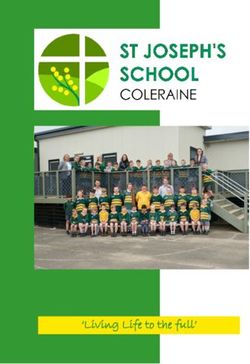 Parent Handbook 2021 - 'Living Life to the full' - St Joseph's School, Coleraine