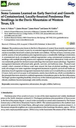 Some Lessons Learned on Early Survival and Growth of Containerized, Locally-Sourced Ponderosa Pine Seedlings in the Davis Mountains of Western ...