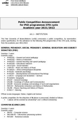 PUBLIC COMPETITION ANNOUNCEMENT FOR PHD PROGRAMMES 37TH CYCLE ACADEMIC YEAR 2021/2022