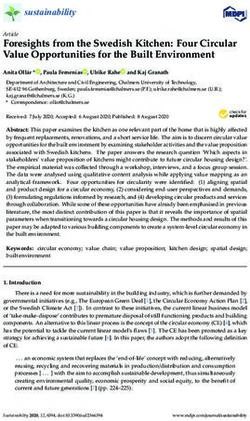 Foresights from the Swedish Kitchen: Four Circular Value Opportunities for the Built Environment - MDPI