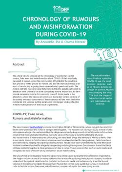 CHRONOLOGY OF RUMOURS AND MISINFORMATION DURING COVID-19 - Digital ...