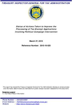 TREASURY INSPECTOR GENERAL FOR TAX ADMINISTRATION