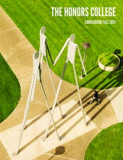 THE HONORS COLLEGE COURSEBOOK FALL 2021 - University of Houston