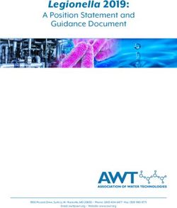 Legionella 2019: A Position Statement and Guidance Document - The Association of Water Technologies