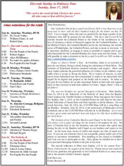 Eleventh Sunday in Ordinary Time Sunday, June 17, 2018