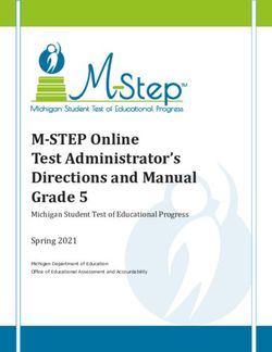 Spring 2021 Michigan Student Test of Educational Progress - M-STEP Online Test Administrator's Directions and Manual