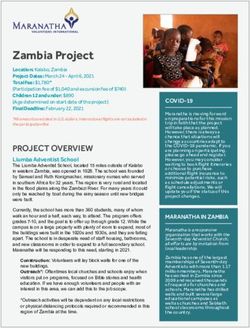 Zambia Project - Maranatha Volunteers International