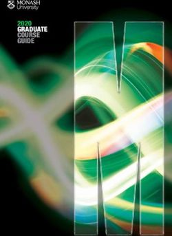 GRADUATE COURSE GUIDE 2020 - Monash University