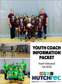 YOUTH COACH INFORMATION PACKET - Youth Volleyball Fall 2020 - Hutch Rec.